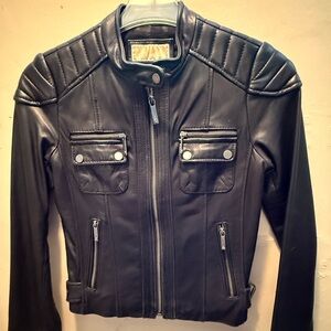 MICHAEL Michael Kors Black Leather Jacket